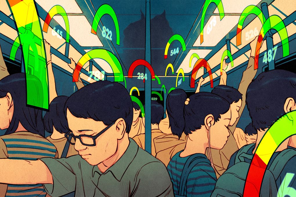 Big data v praxi, Čína bude hodnotit své občany (ilustrace: Kevin Hong, wired.co.uk)